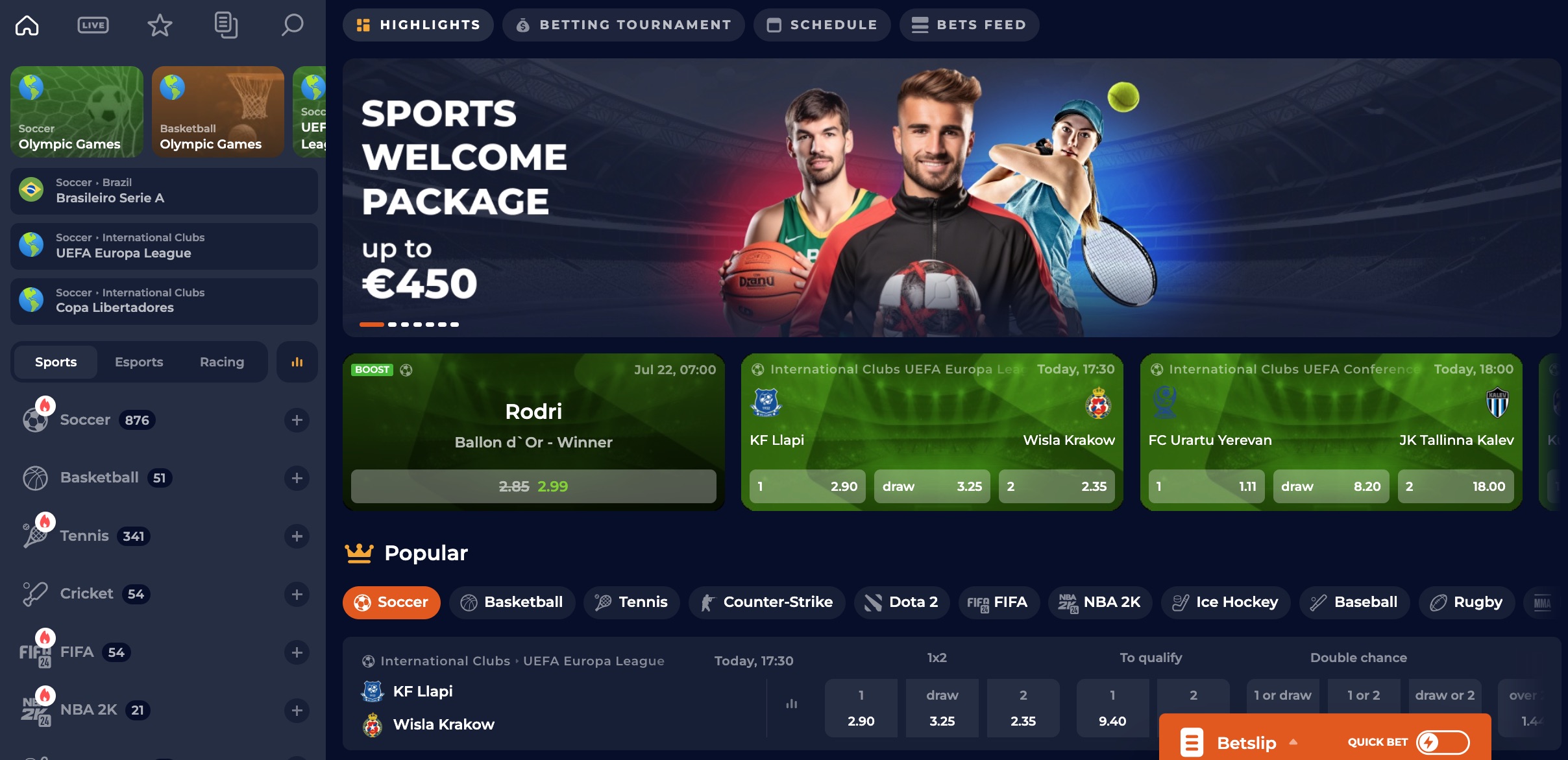 NineCasino Sports Betting